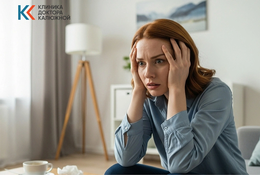 Женщина в панике